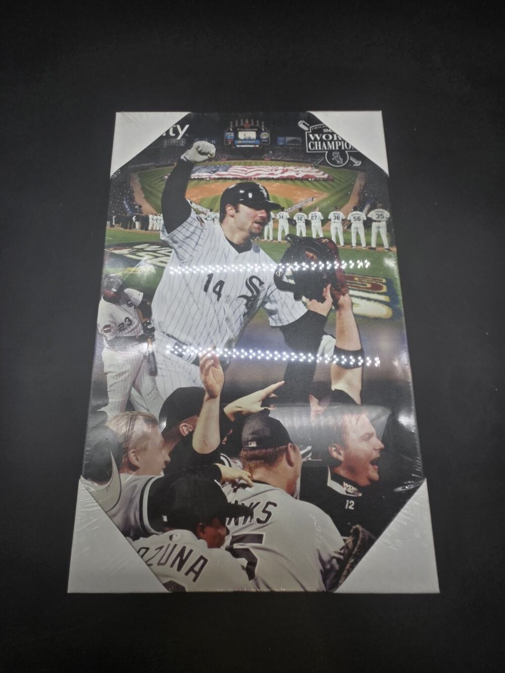 NWT White Sox 2005 World Series Champions Konerko Canvas 9”x 14”